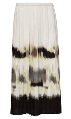 Anne Klein Women's White Dove Multi Pleated Pull-On Midi Skirt 33” long